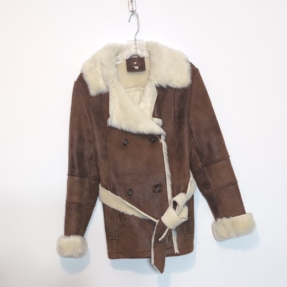 Wilsons Leather Jackets & Blazers - Wilson Leather Women's Jacket Coat Faux Fur Pea Coat